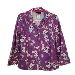 Joe Boxer Bunnies and Snowmen Pajama Top, 4T